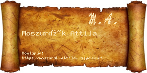 Moszurák Attila névjegykártya